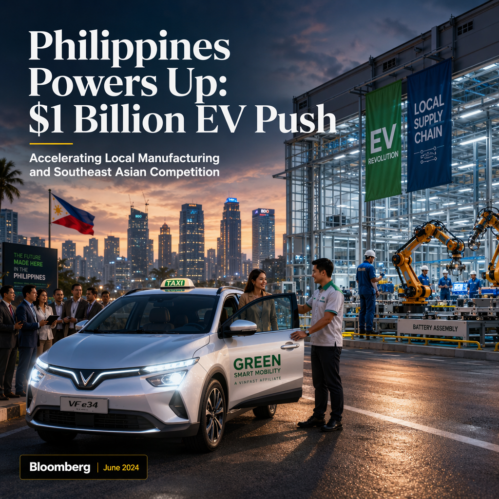 Philippines Launches $1 Billion EV Manufacturing Subsidy to Compete in Southeast Asia