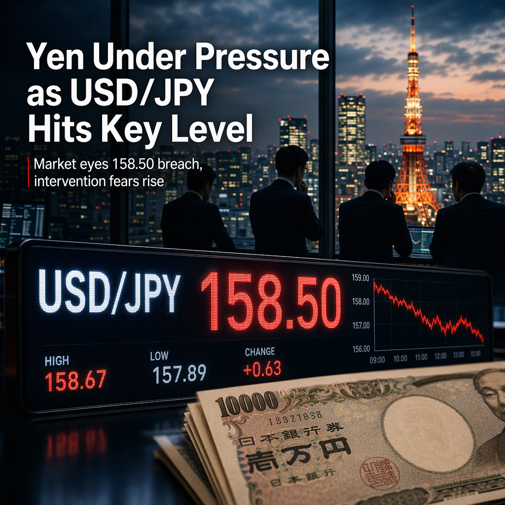 Japanese Yen Faces Growing Downside Risks as USD/JPY Tests Key 158.50 Level