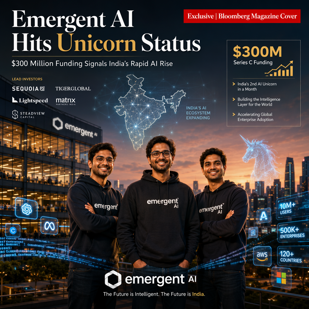 Emergent AI Becomes India’s Second AI Unicorn in a Month With $300 Million Funding Round