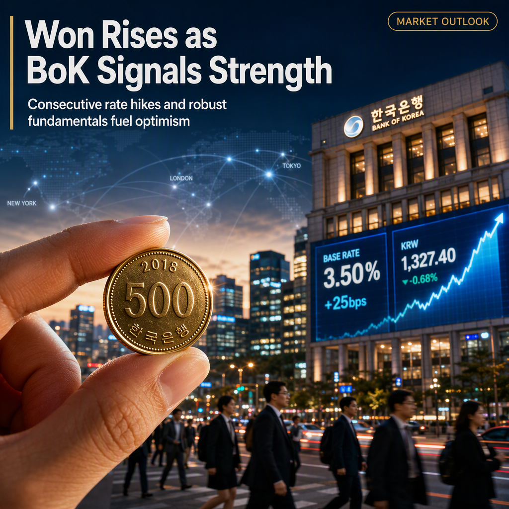 South Korean Won Strengthens as BoK Delivers Consecutive Rate Hikes Amid Positive Fundamentals