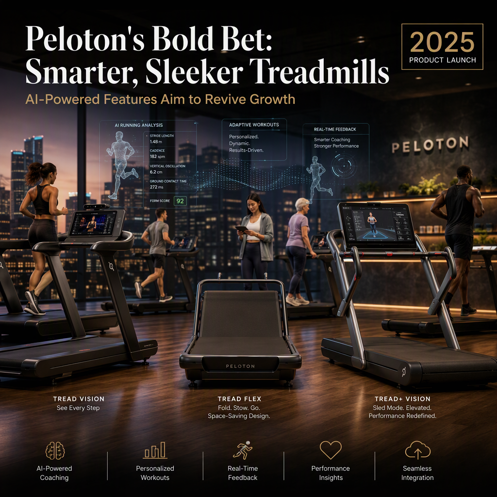 Peloton Unveils Three New Treadmills and Expands AI Features in Turnaround Push