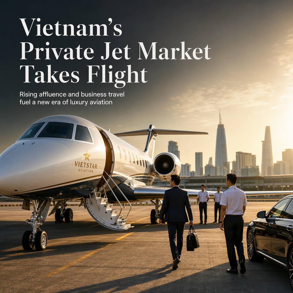 Vietnam's Private Jet Market Takes Off Amid Rising Wealth and Business Travel