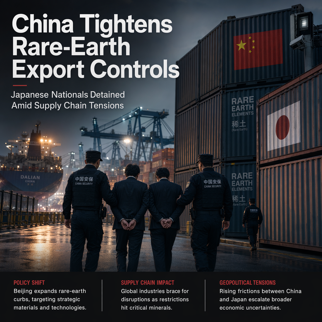 China Detains Two Japanese Nationals Over Rare-Earth Export Control Breach Amid Supply Chain Tensions