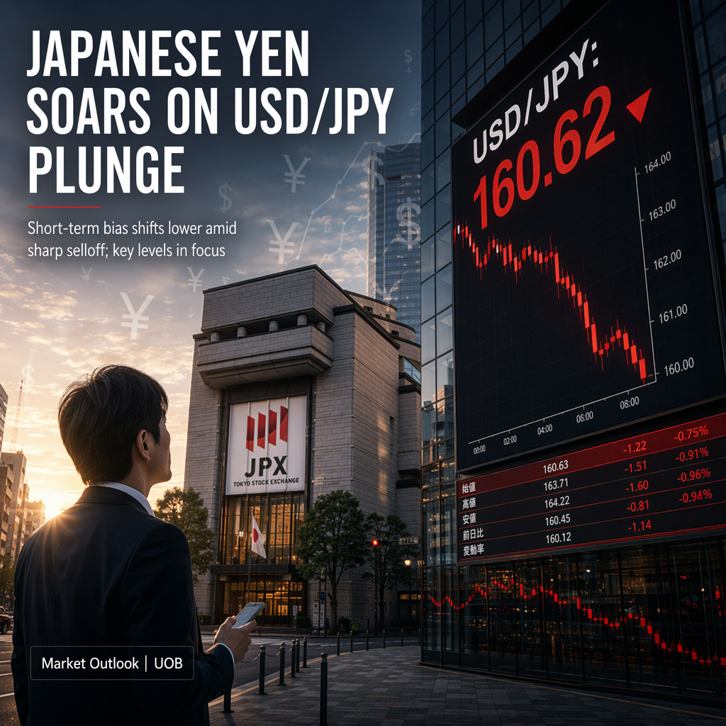 Japanese Yen Surges as USD/JPY Plunges to 160.62, Upside Risks Remain: UOB