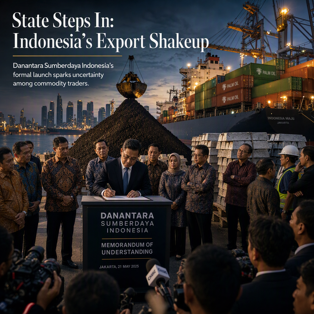 Indonesia Formalizes State Intermediary for Key Commodity Exports, Sparking Industry Uncertainty