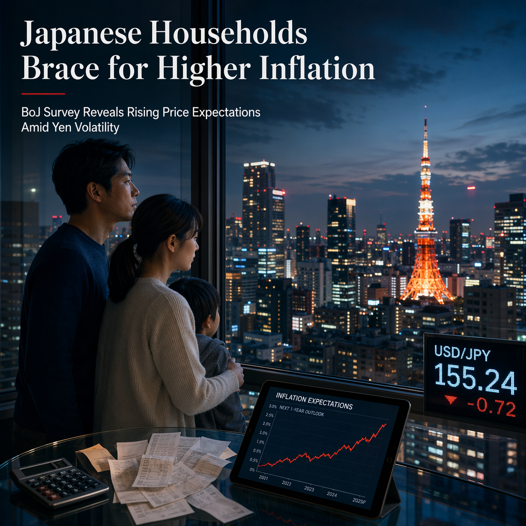 BoJ Survey Reveals Rising Inflation Expectations Among Japanese Households as Yen Faces Policy and Market Pressures