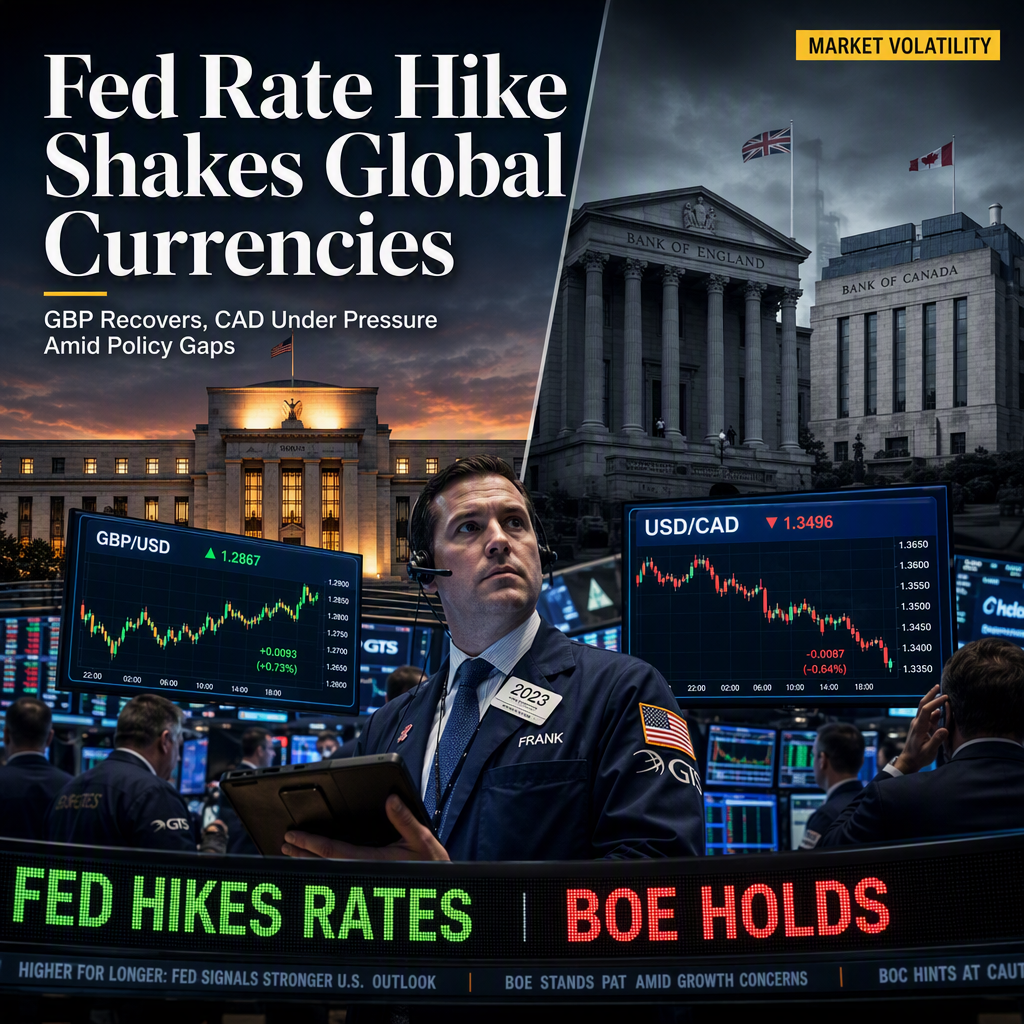 Fed Rate Hike Sparks Divergent Moves in GBP/USD and USD/CAD Amid Central Bank Policy Gaps