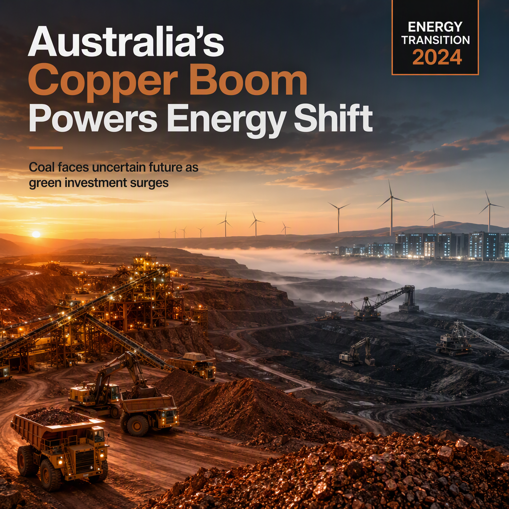 Australia's Copper Mining Surges Amid Energy Transition as Coal Faces Uncertain Future