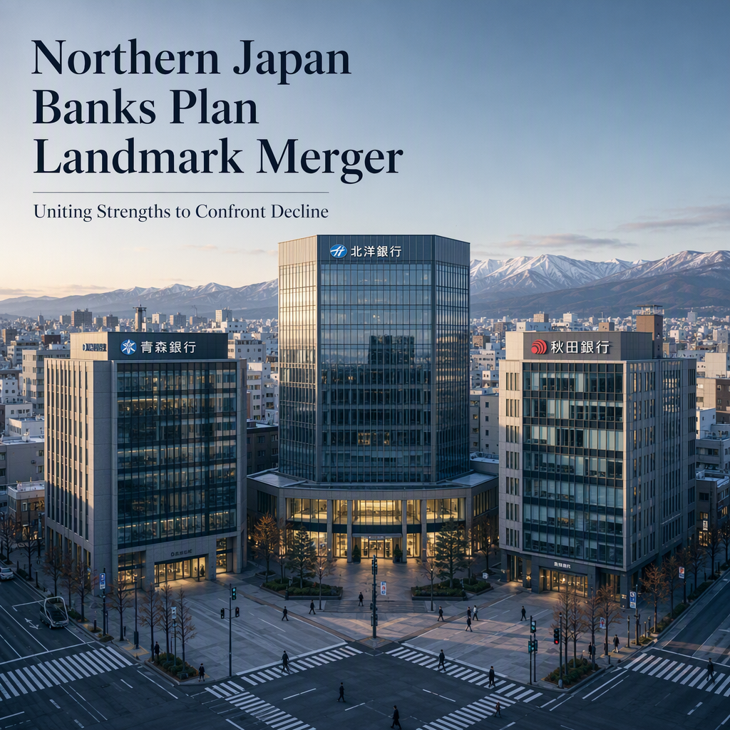 Three Northern Japan Banks Enter Merger Talks to Form Region's Largest Lender