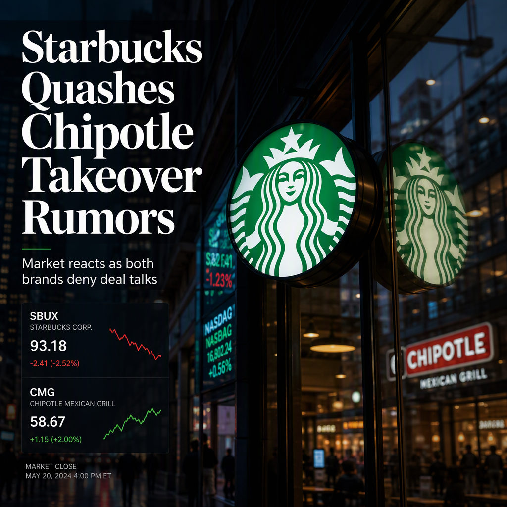 Starbucks Denies Chipotle Acquisition After Market Rumors Spark Stock Swings