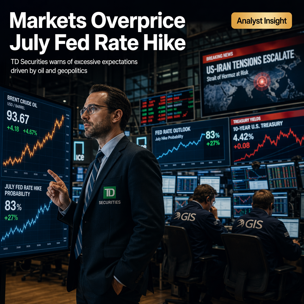 TD Securities Flags Market Overpricing of July Fed Rate Hike Amid Oil Rally and Geopolitical Tensions