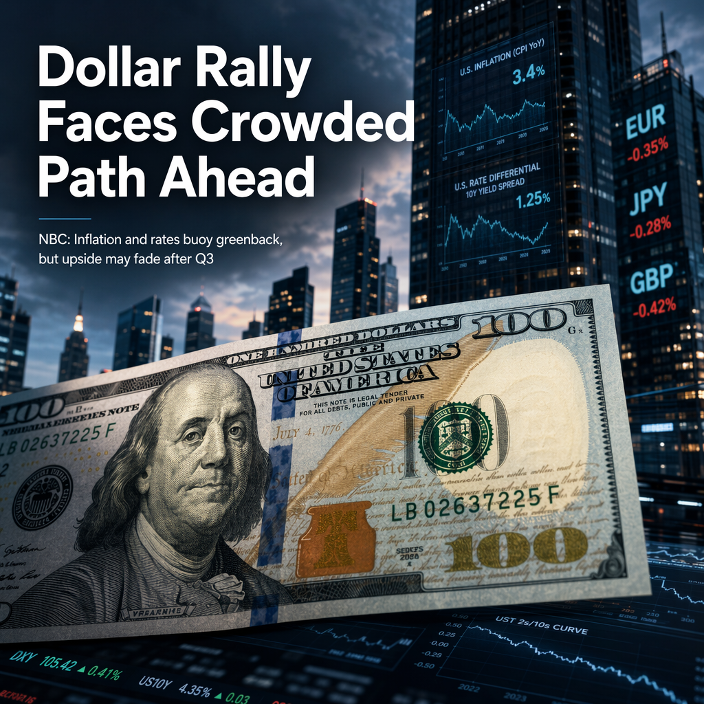 US Dollar Rally Supported by Inflation and Rate Differentials, but NBC Sees Limited Upside Beyond Q3