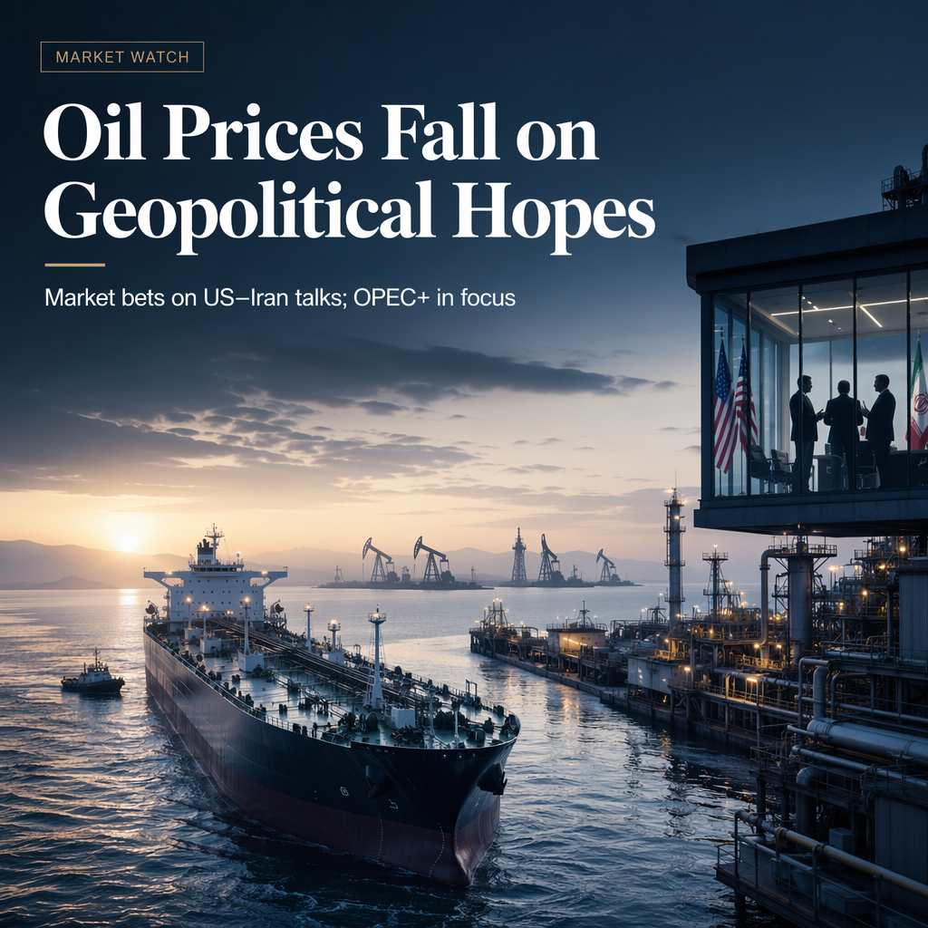 Oil Prices Decline Amid Optimism Over US–Iran Talks and Anticipated OPEC+ Adjustments