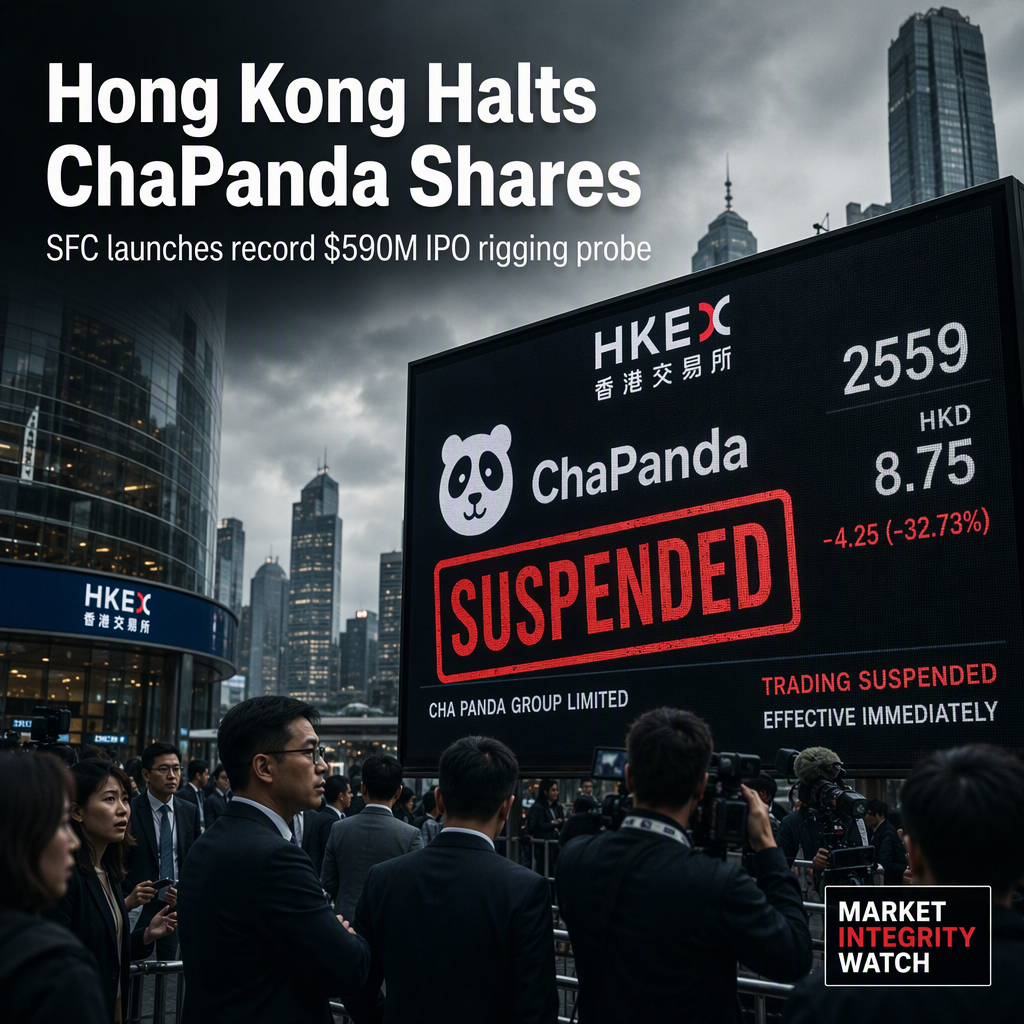 Hong Kong SFC Suspends ChaPanda Shares Amid Record $590 Million IPO Rigging Probe