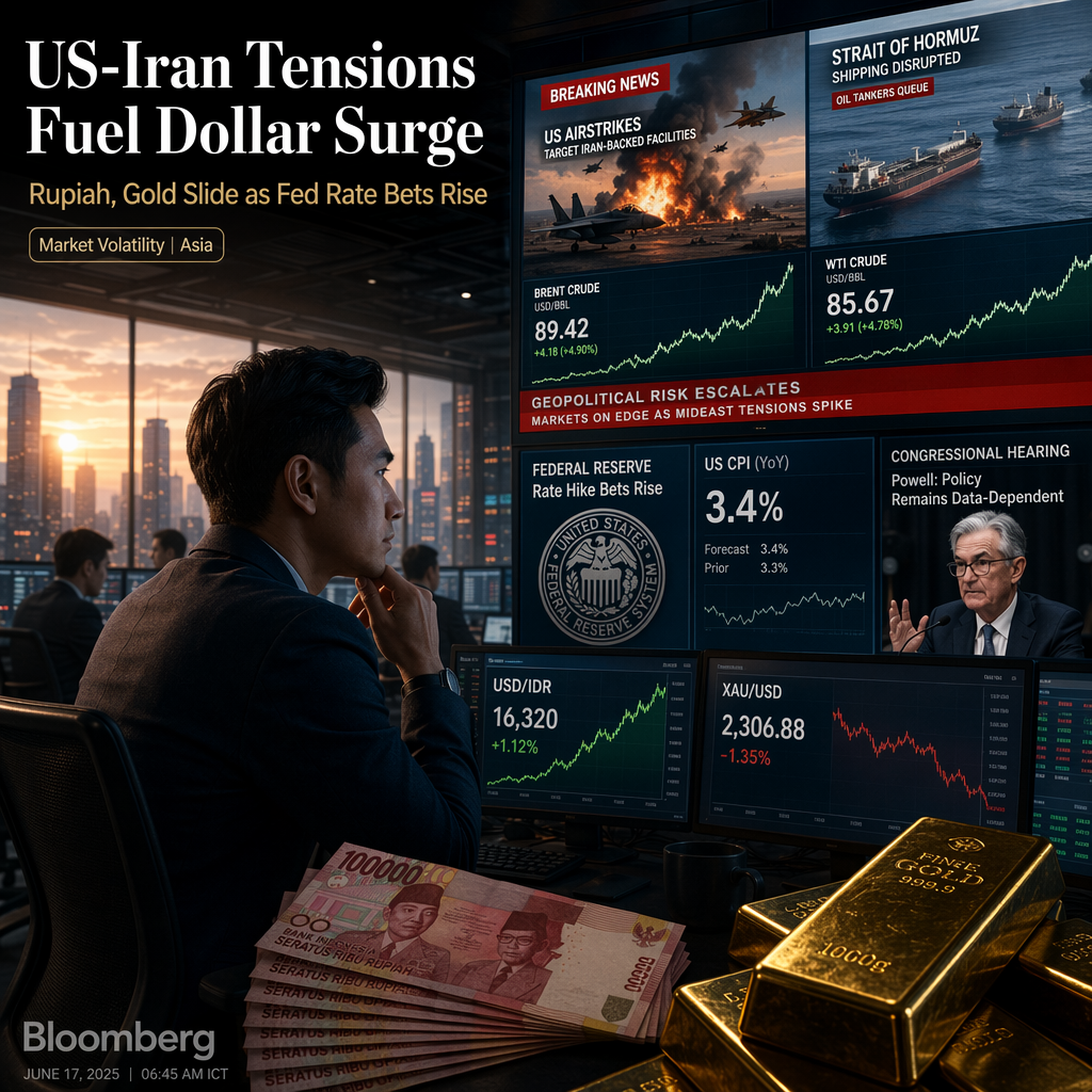 US-Iran Tensions Drive USD Higher, Weigh on Indonesian Rupiah and Gold Amid Fed Rate Hike Bets