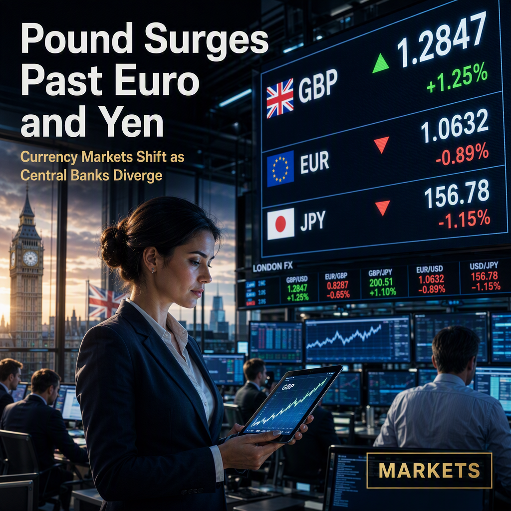 British Pound Strengthens Against Euro and Yen Amid Diverging Central Bank Policies