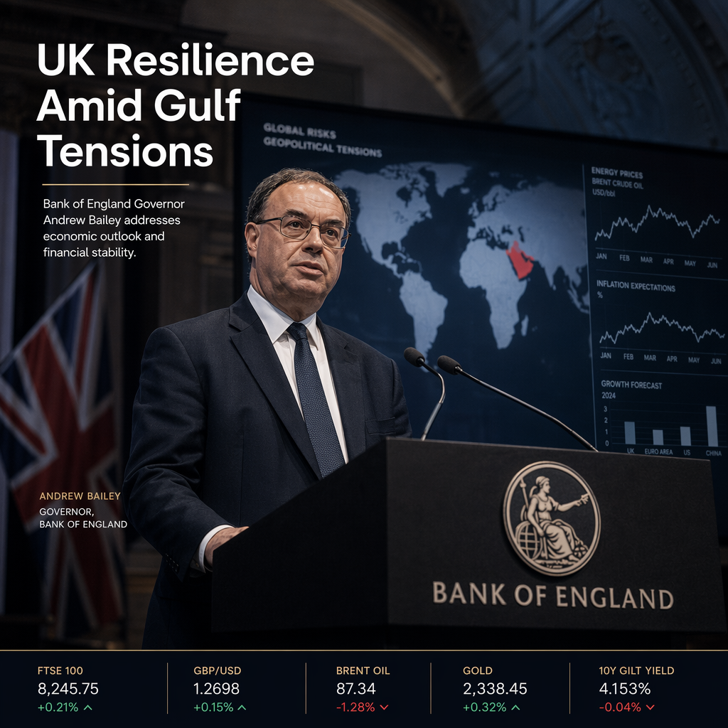 BoE Governor Bailey Cites Gulf Hostilities as Ongoing Instability, Highlights UK Economic Resilience