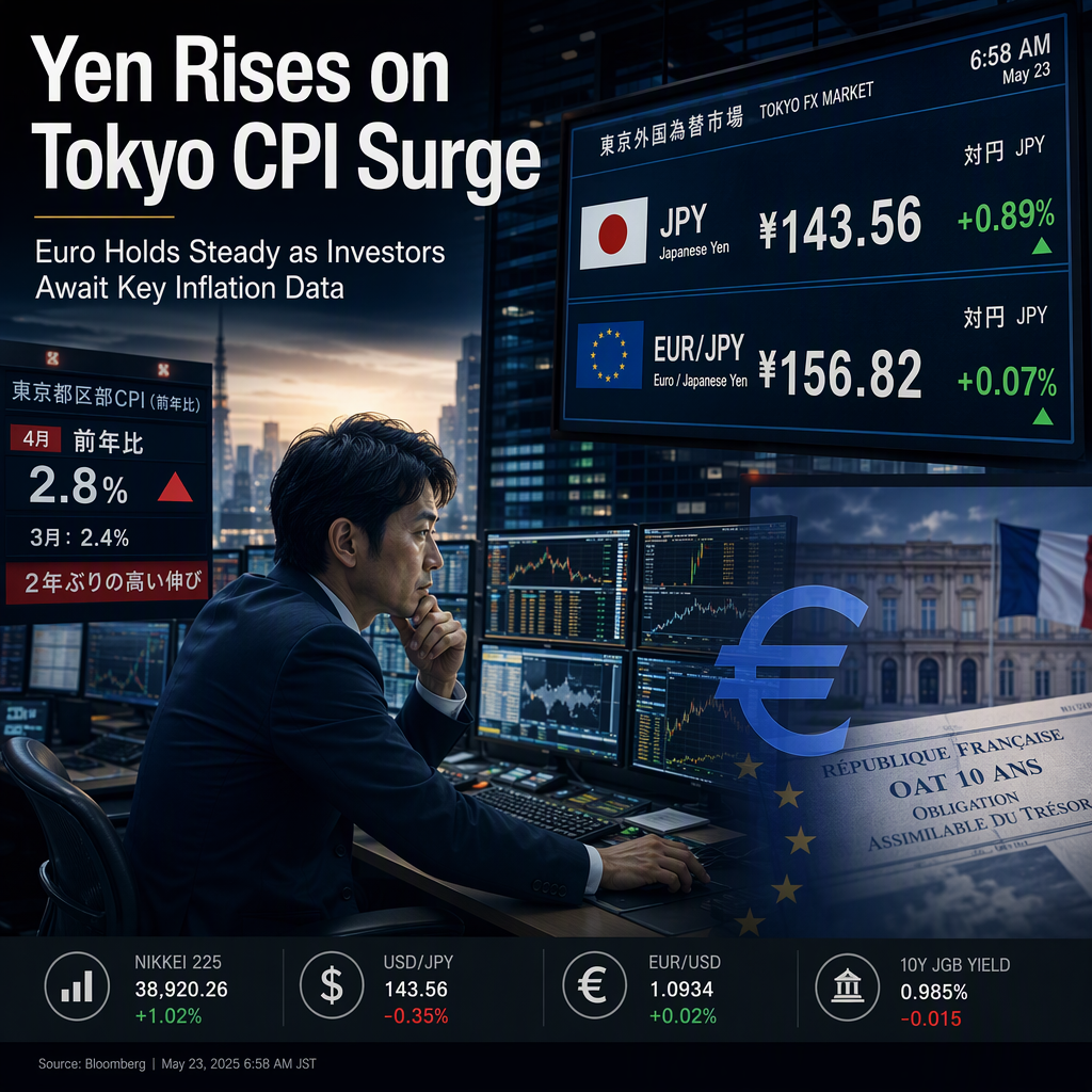 Japanese Yen Strengthens on Robust Tokyo CPI as Euro Holds Steady Ahead of Eurozone HICP Data