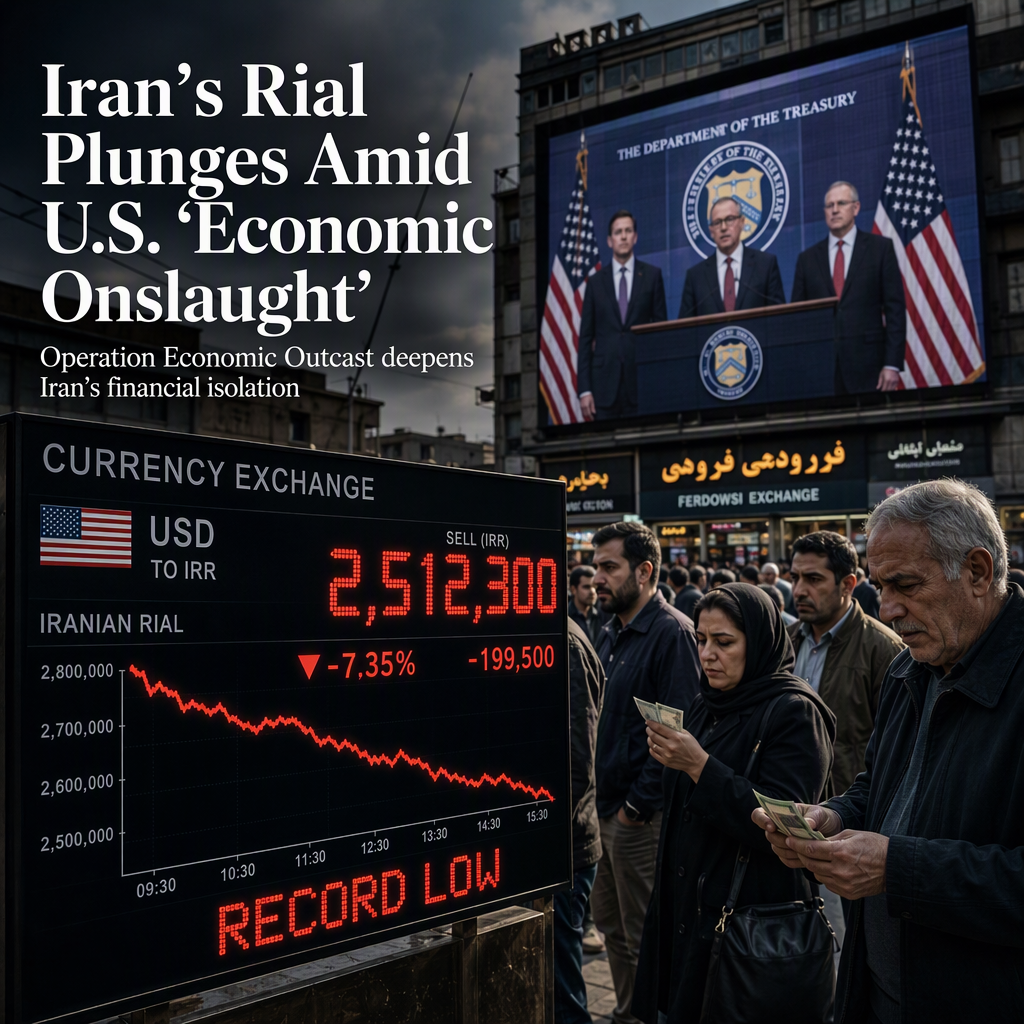 US Treasury Declares Success as Iranian Rial Hits Record Low Amid Operation Economic Outcast