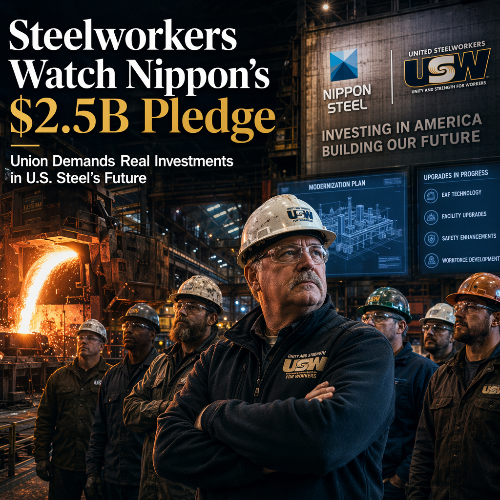 US Steelworkers Union Monitors Nippon Steel’s $2.5 Billion Investment Commitment After Acquisition