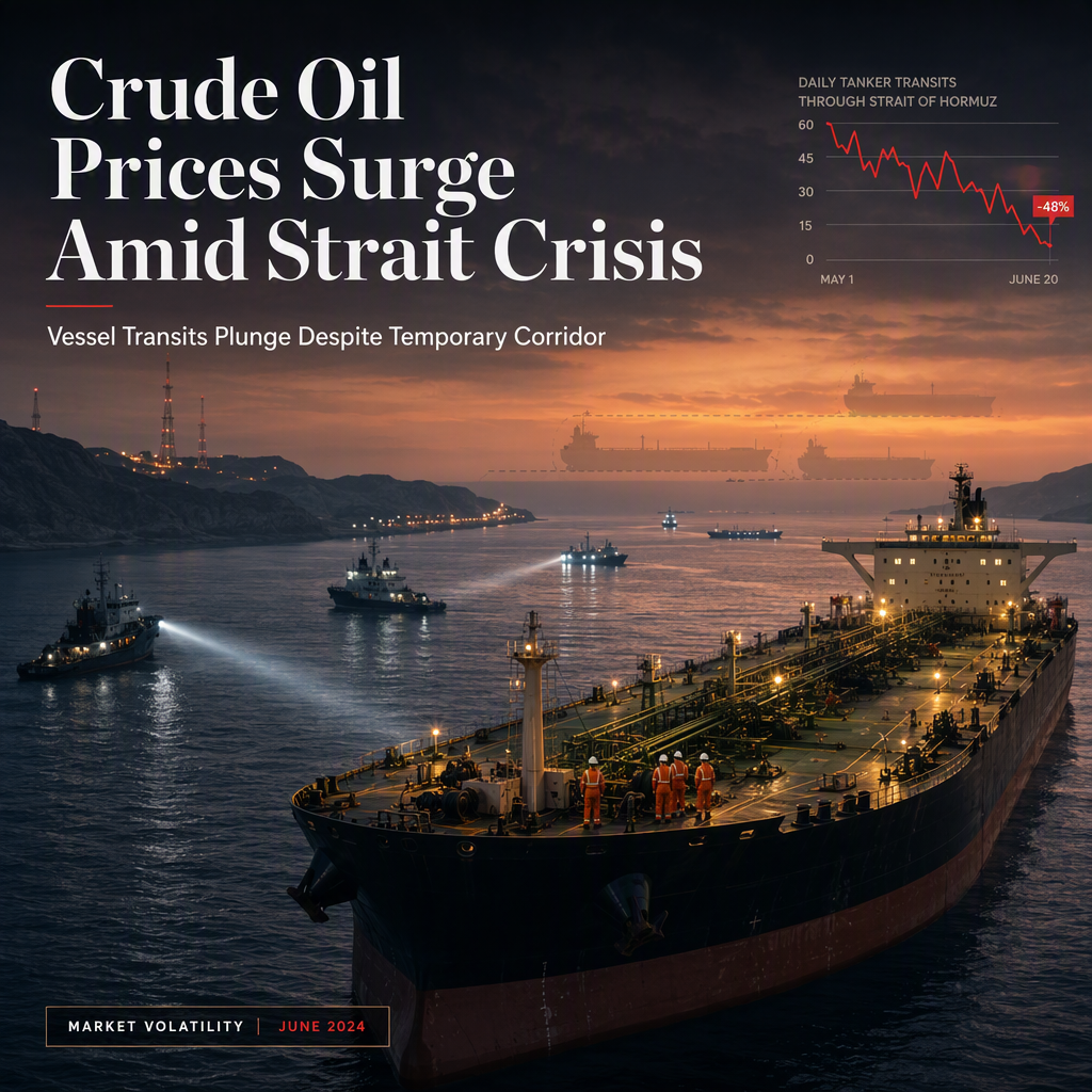 Crude Oil Prices Rebound Amid Confusion Over Hormuz Strait Corridor and Transit Decline