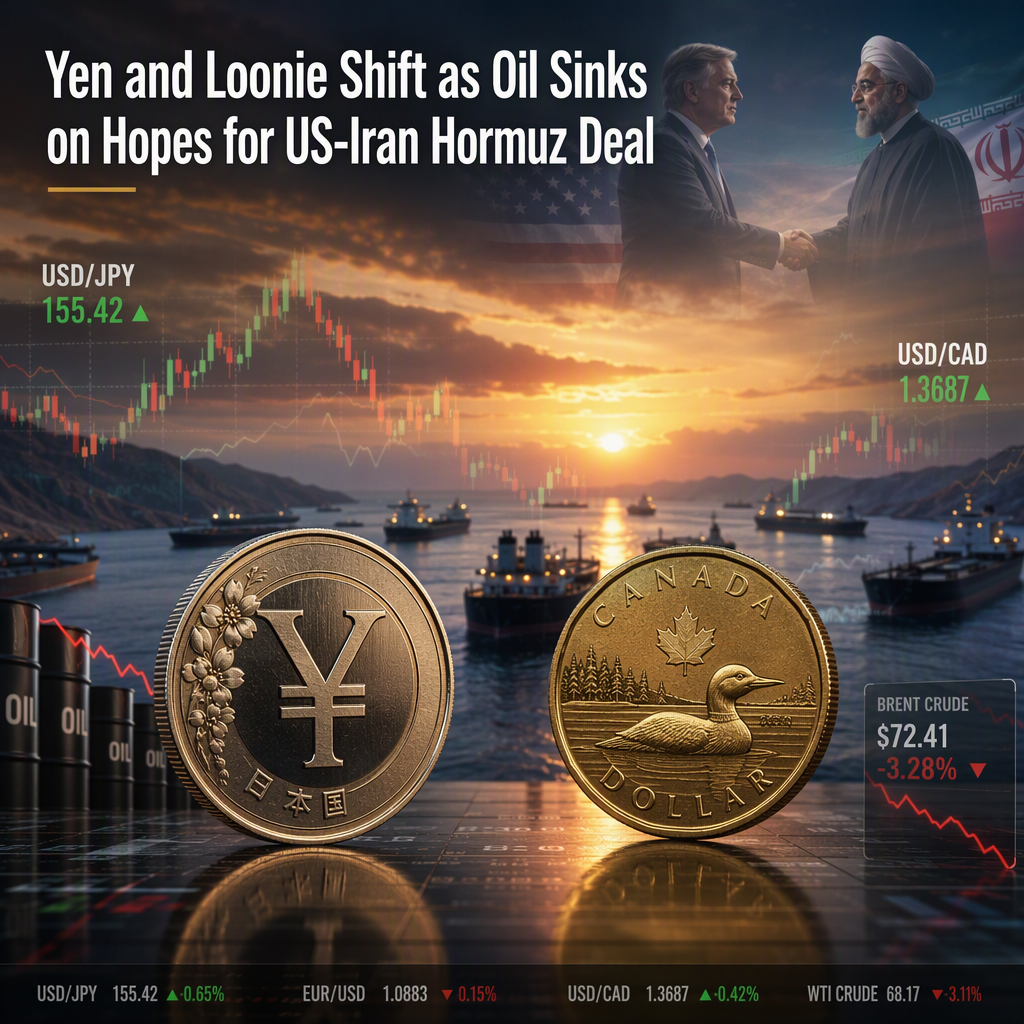 Yen and Canadian Dollar React as Oil Prices Drop on Hopes of US-Iran Strait of Hormuz Deal