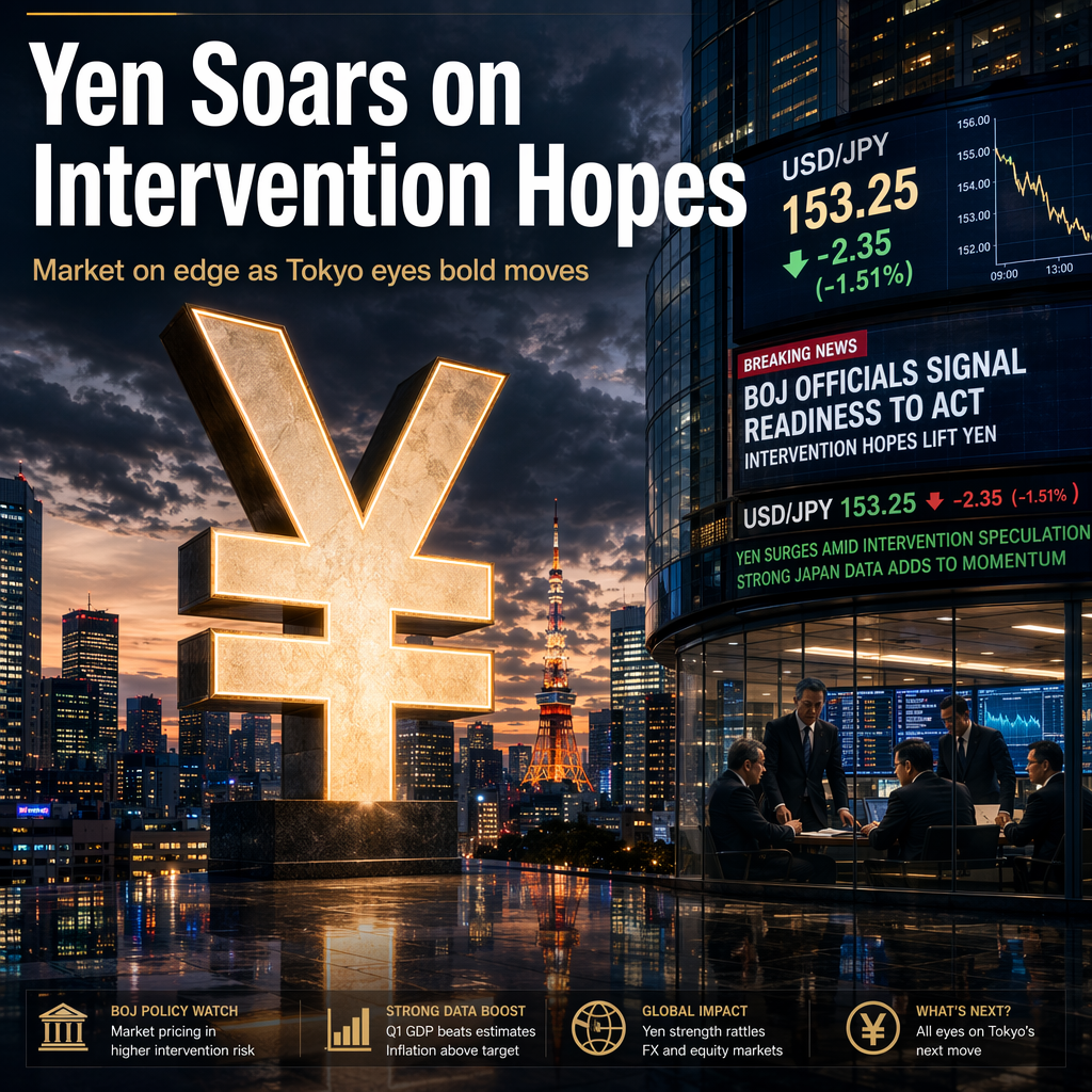 Japanese Yen Surges Amid Intervention Speculation and Strong Economic Data