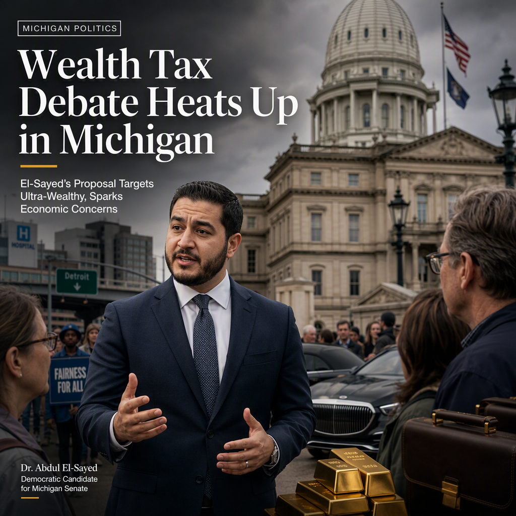 Michigan Senate Candidate Abdul El-Sayed Reaffirms Wealth Tax Proposal Targeting Ultra-Wealthy