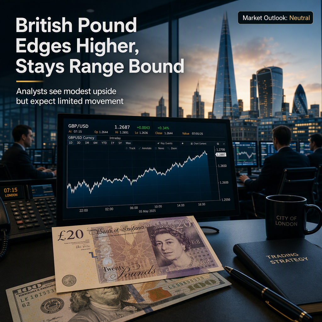 British Pound Shows Modest Upside Bias Against US Dollar, Remains Range Bound