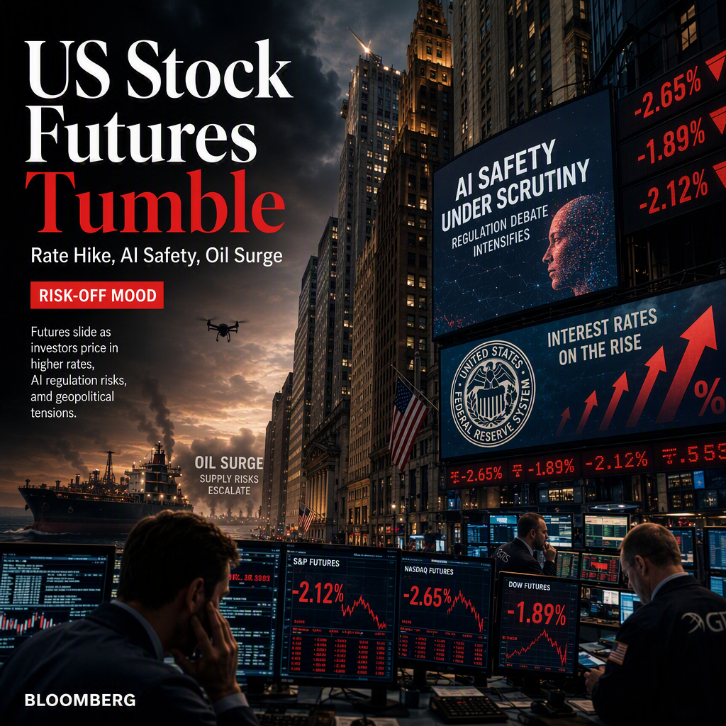 US Stock Futures Slide Amid Fed Rate Hike Bets and AI Safety Concerns