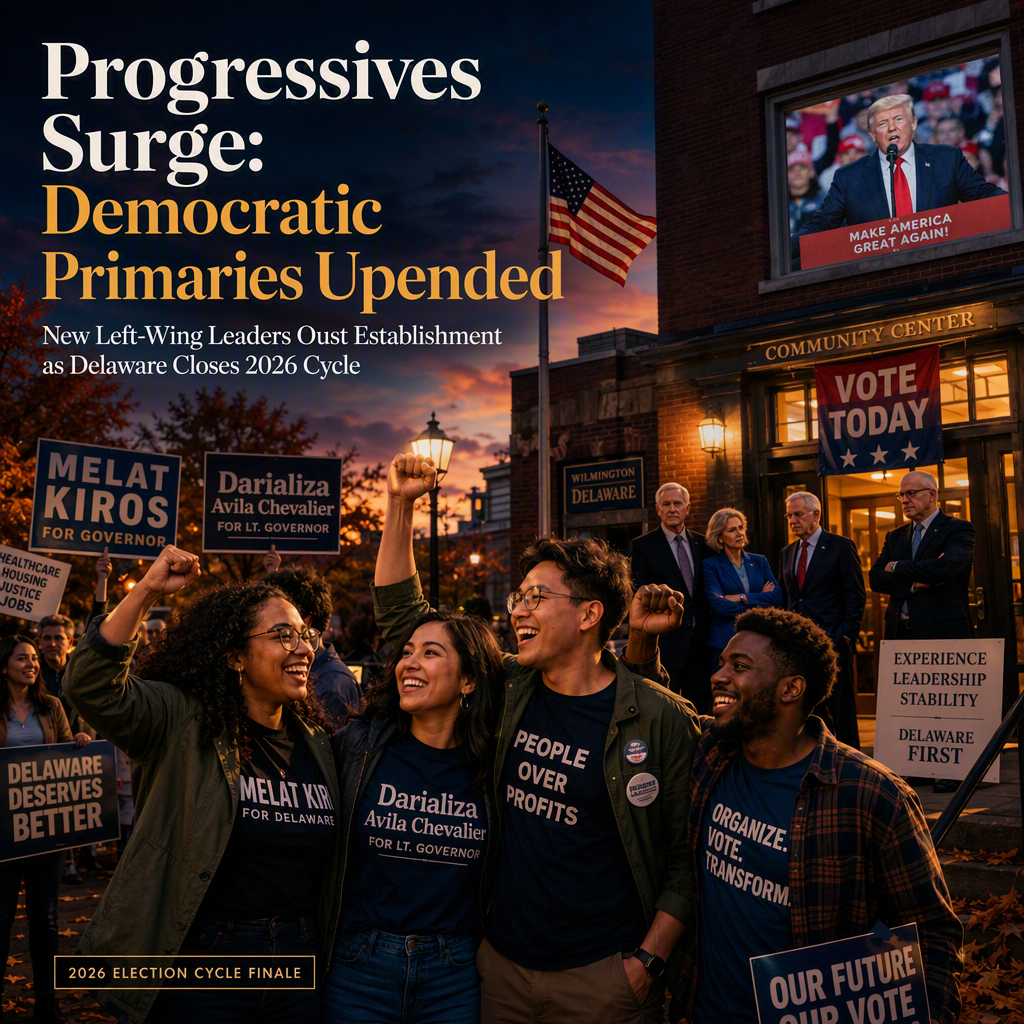 Progressives and Socialists Dominate Democratic Primaries as Delaware Closes 2026 Election Cycle