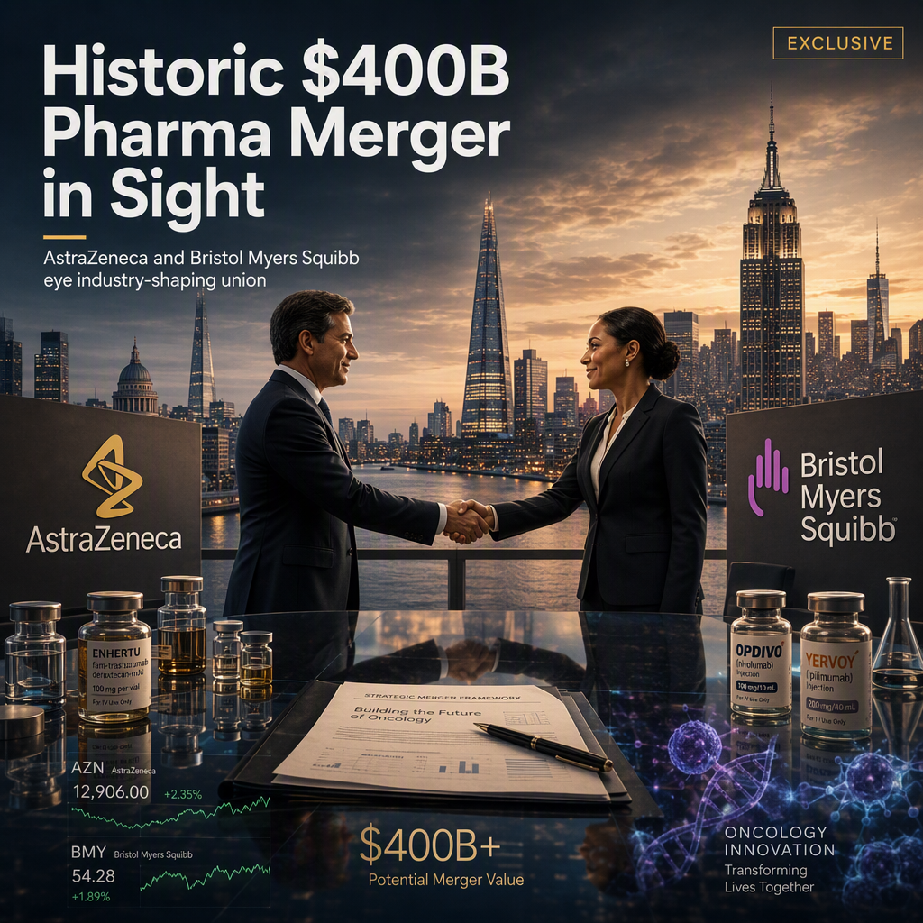 AstraZeneca and Bristol Myers Squibb Explore $400 Billion Merger in Historic Pharma Deal