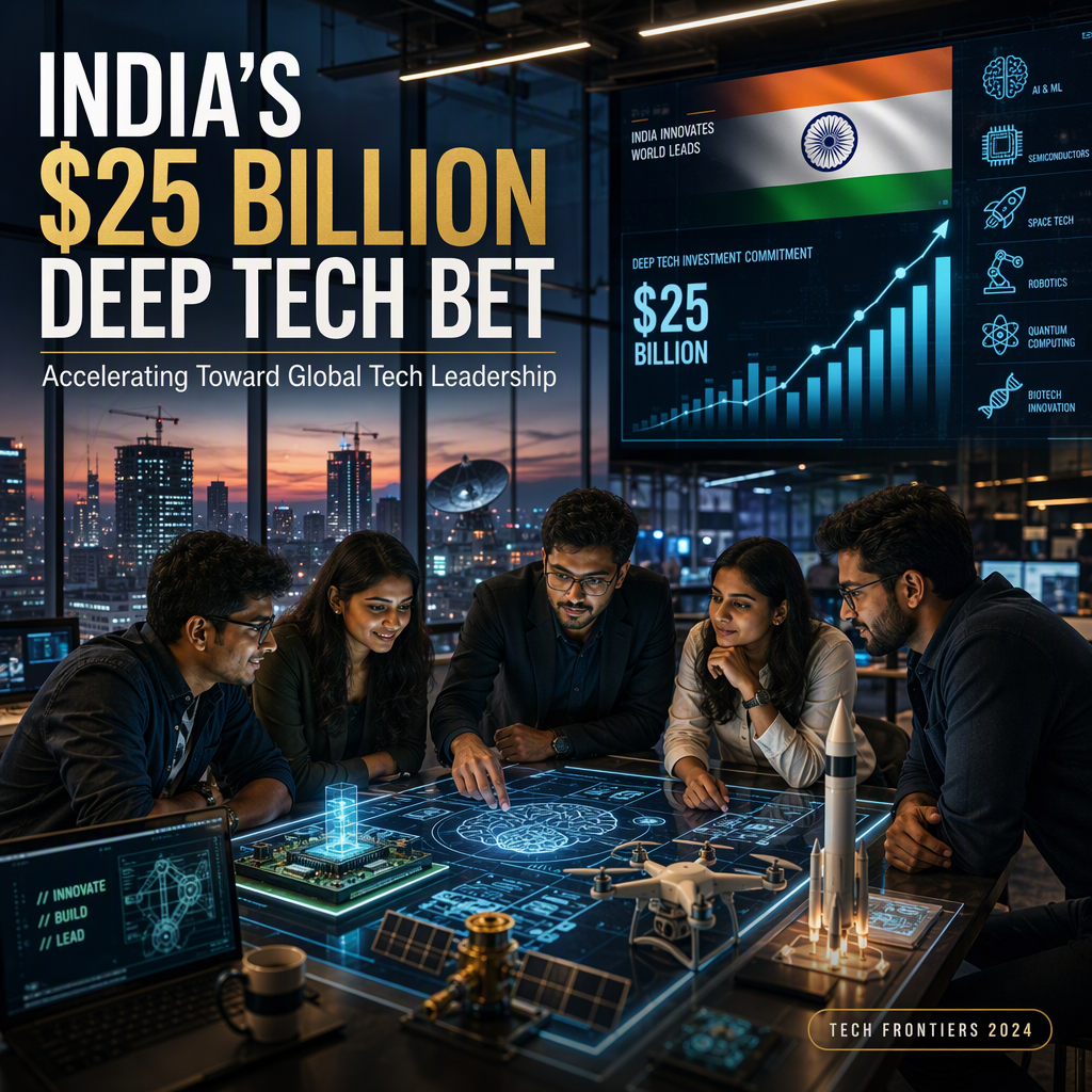 India Commits $25 Billion to Deep Tech Startups in Bid to Close Gap with U.S. and China