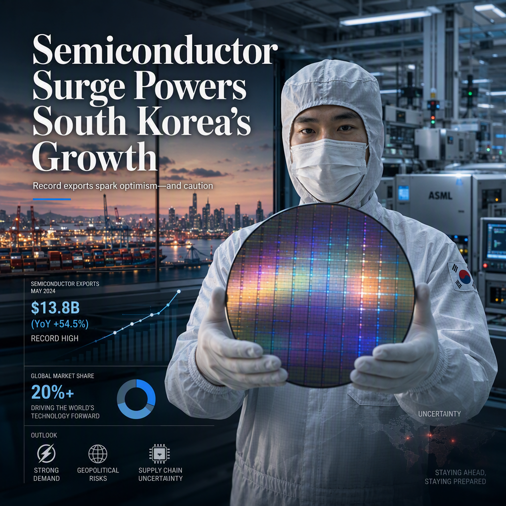 South Korea's Semiconductor Exports Triple, Fueling Record Growth Amid Economic Concerns