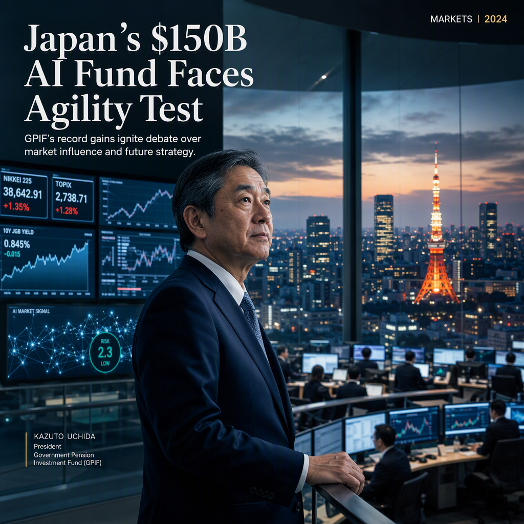 Japan's GPIF Faces Scrutiny Over Agility Amid Record $150 Billion AI-Driven Gains