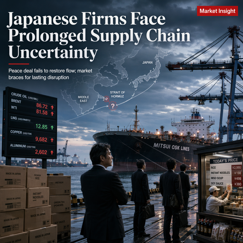 Japanese Corporations Brace for Prolonged Supply Chain Disruptions Despite US-Iran Peace Deal