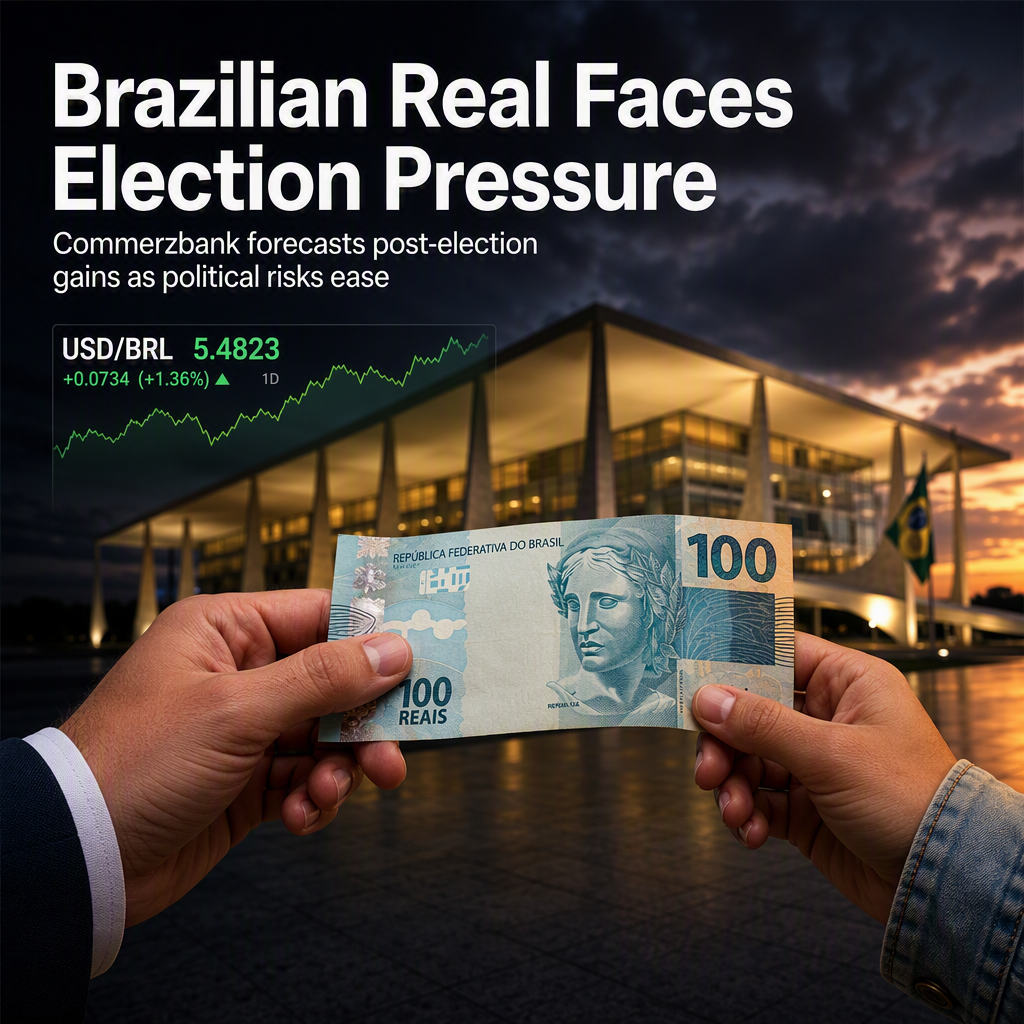 Commerzbank Sees Brazilian Real Pressured by Election Risks, Forecasts Post-Election Gains