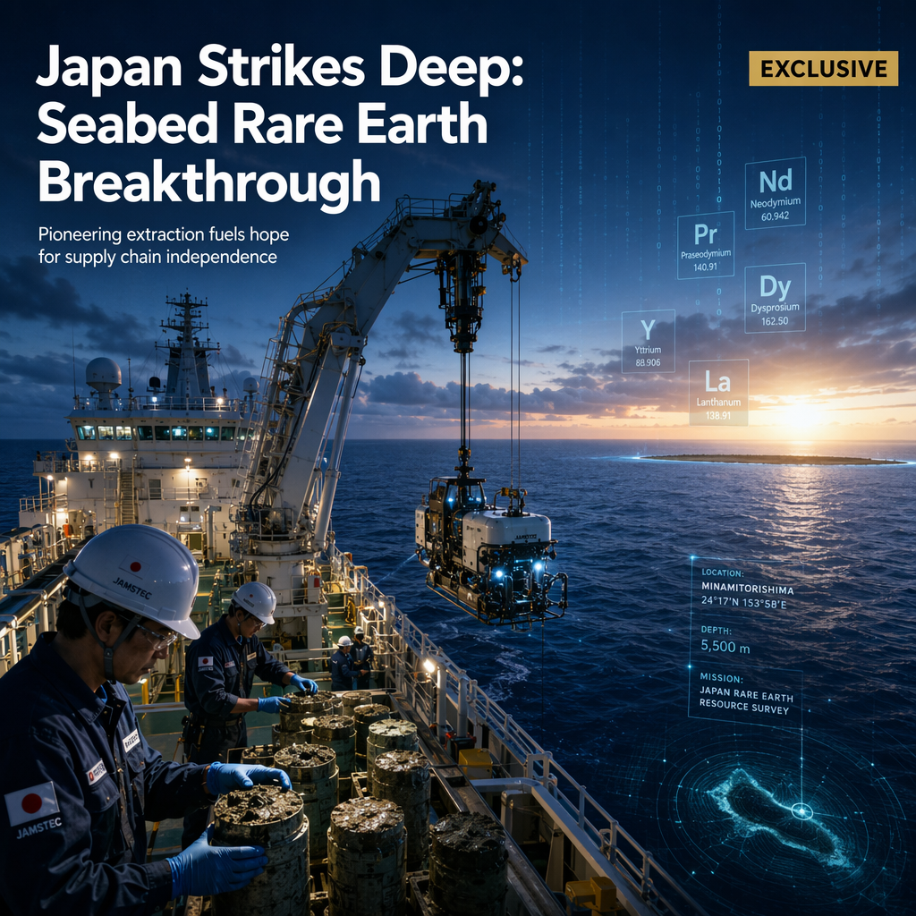 Japan Makes Breakthrough in Seabed Rare Earth Extraction, Eyes Supply Chain Independence