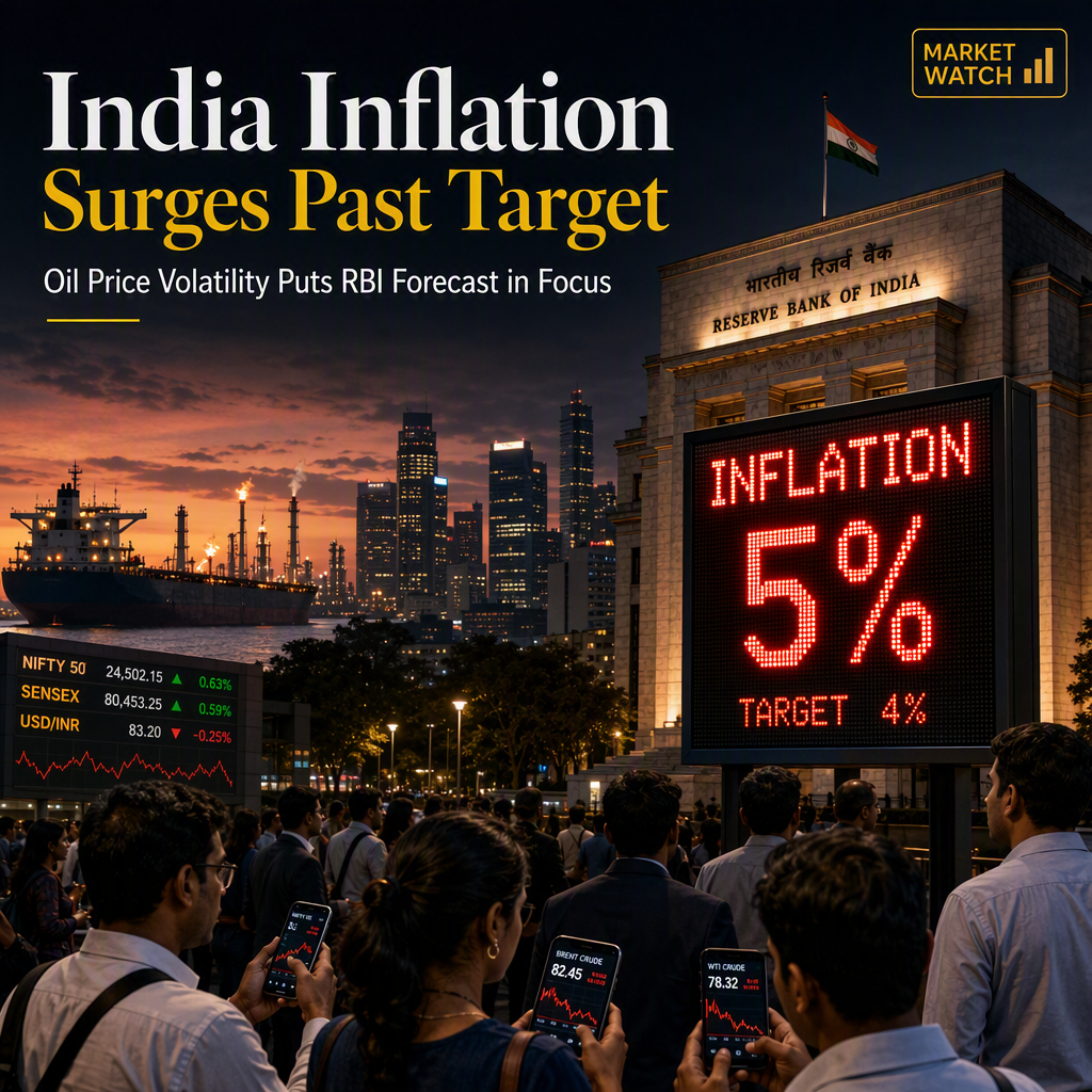 India's July Inflation Data Surpasses Target Amid Oil Price Volatility; RBI Forecasts Slowdown