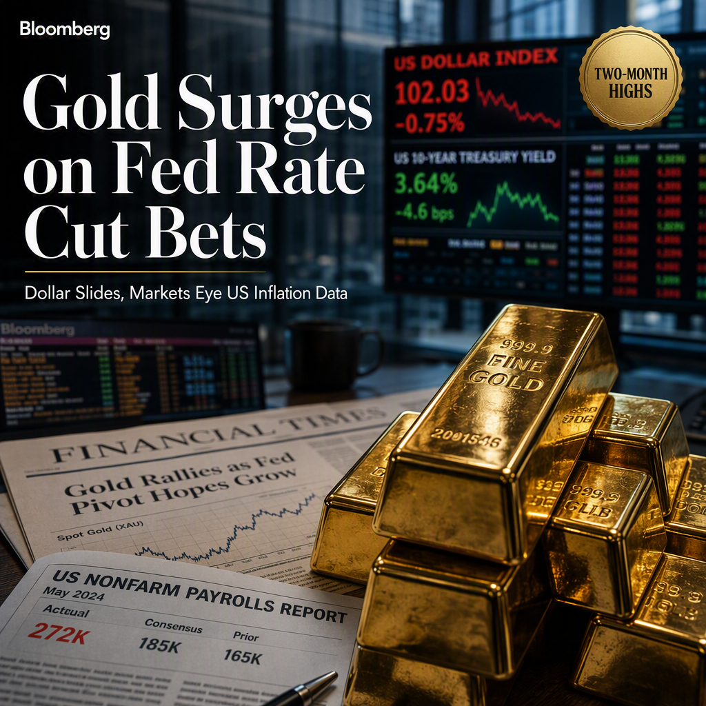 Gold Surges to Two-Month Highs as Weak US Jobs Data Spurs Fed Rate Cut Bets