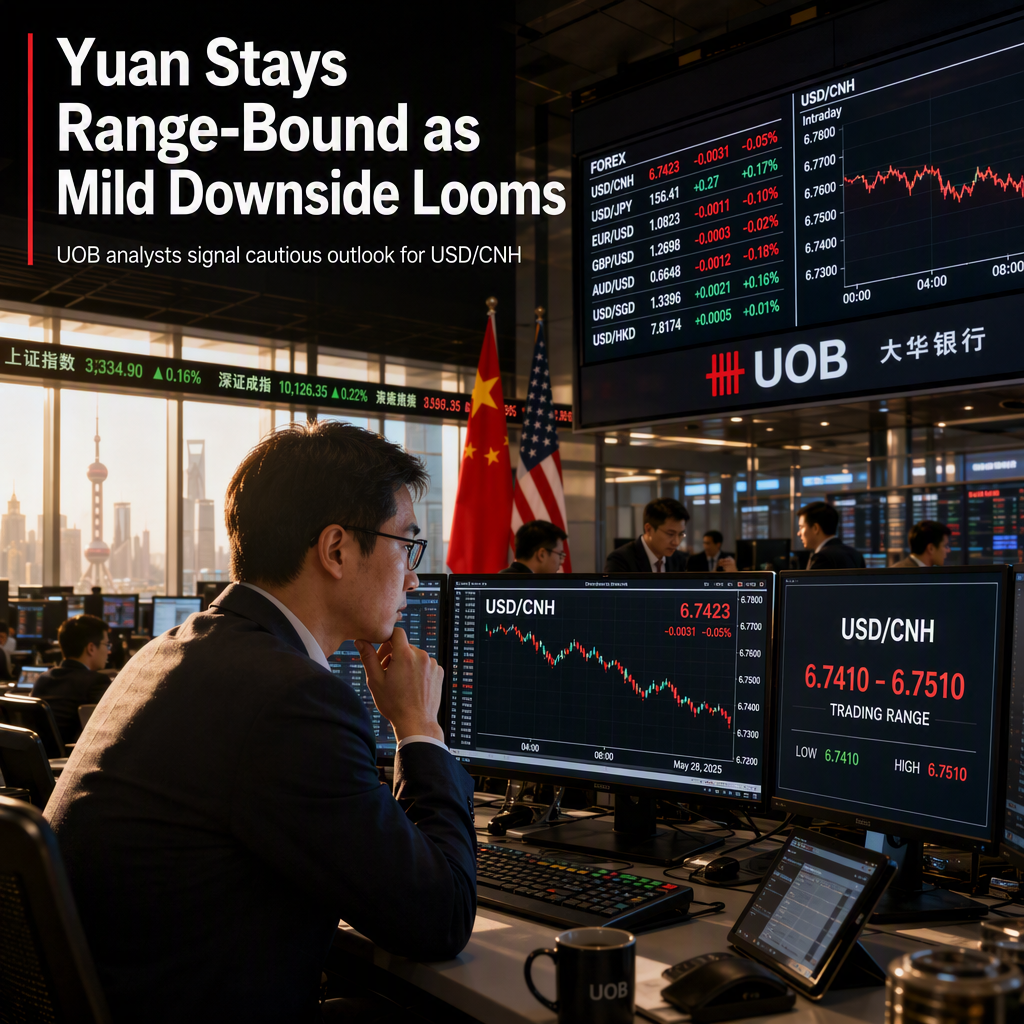 UOB Analysts See Chinese Yuan Trading in Narrow Range, Mild Downside Bias for USD/CNH