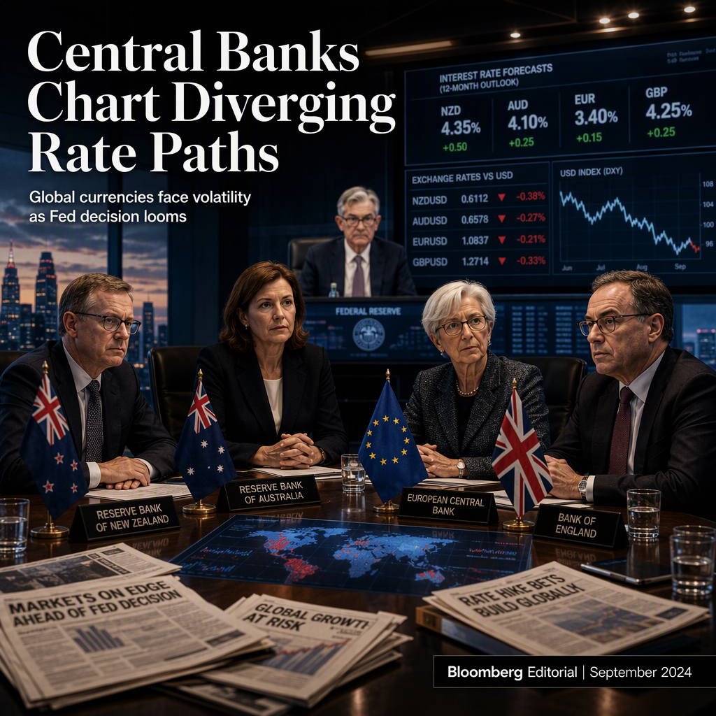 Central Banks Signal Diverging Paths as Rate Hike Bets Build Across Major Currencies