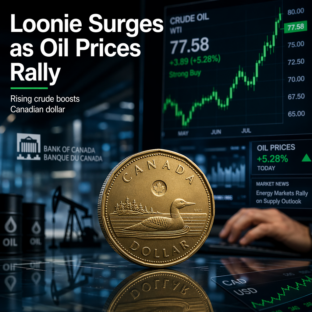 Canadian Dollar Strengthens as Oil Prices Surge and Investors Eye Bank of Canada Rate Decision