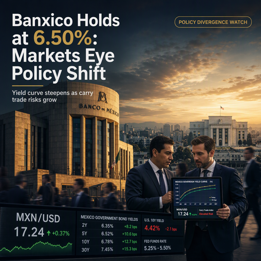 Banxico Holds Rates at 6.50% Amid Steepening Yield Curve and Carry Trade Risks