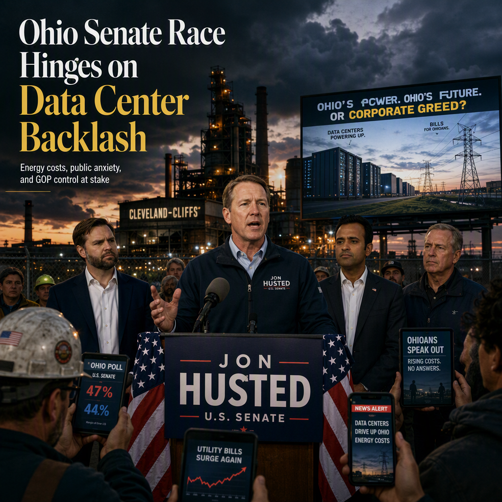 Ohio Senate Race Heats Up as Data Center Backlash Puts GOP Seat at Risk