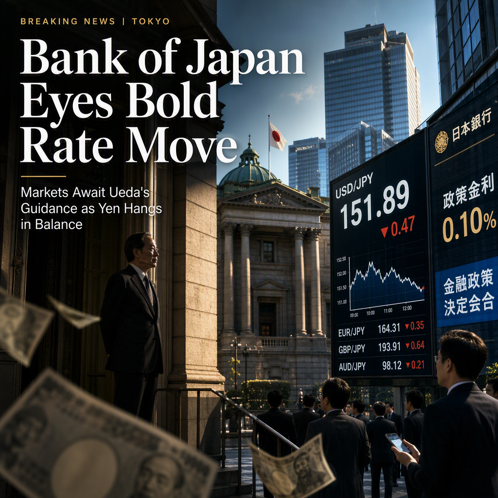 Bank of Japan Poised for 1.25% Rate Hike as Markets Eye Ueda's Guidance for Yen Direction