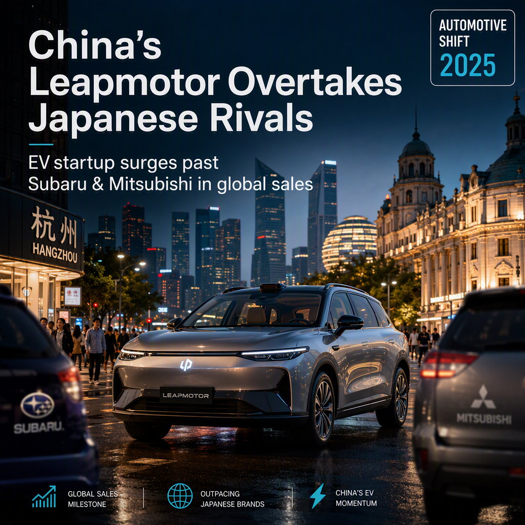 China's Leapmotor Surpasses Subaru and Mitsubishi Motors in Global Vehicle Sales for First Time