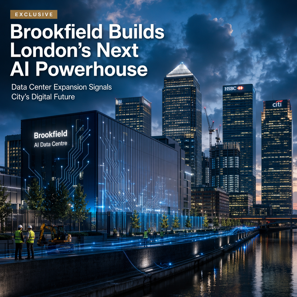 Brookfield Plans Major AI Data Center Expansion in London's Canary Wharf