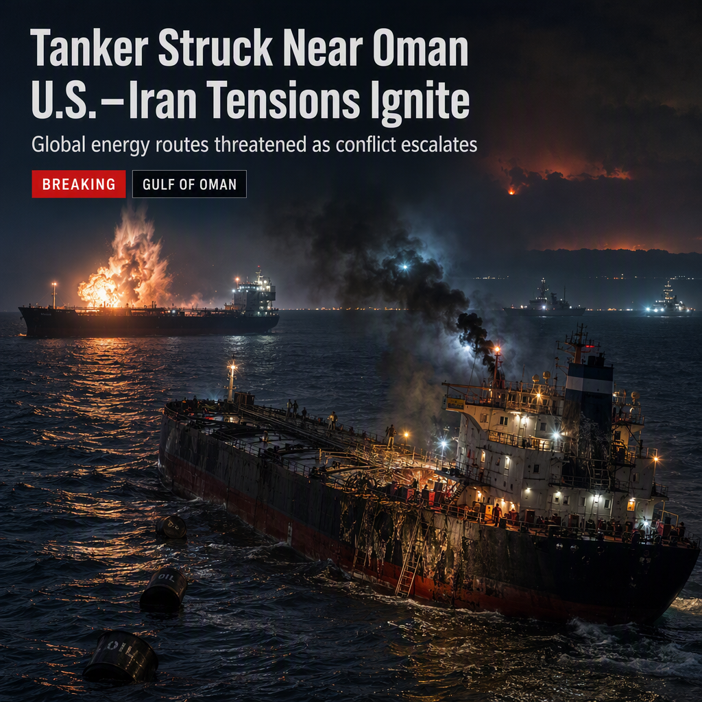 Tanker Attacks Near Oman Escalate Tensions as U.S. Considers New Strikes on Iran