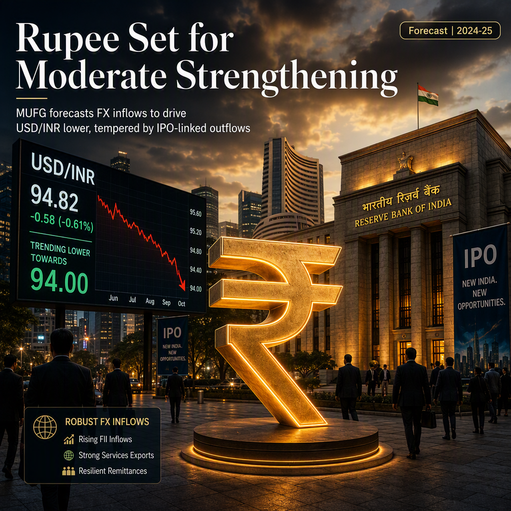 MUFG Projects Gradual Strengthening of Indian Rupee Amid Robust FX Inflows and IPO-Driven Outflows